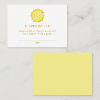 Sunshine Diaper Raffle Tarjeta de Gabinete Baby Sh