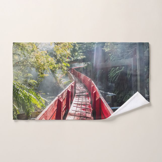 Sunshine en Termas Geometría, Conaripe, Chile (Toalla de mano)