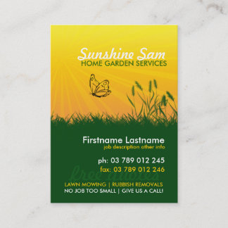 Sunshine Garden Service - Tarjeta de visita