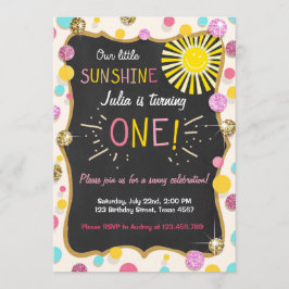 Sunshine Lemonade cumpleaños fiesta invitación ros