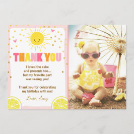 Sunshine Lemonade Cumpleaños Gracias Tarjeta