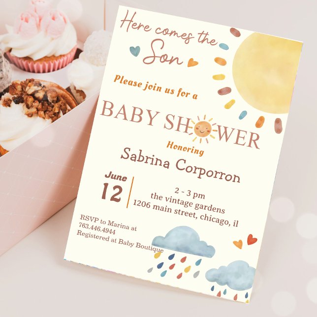 Sunshine llega a la invitación de Baby Shower de S (Subido por el creador)
