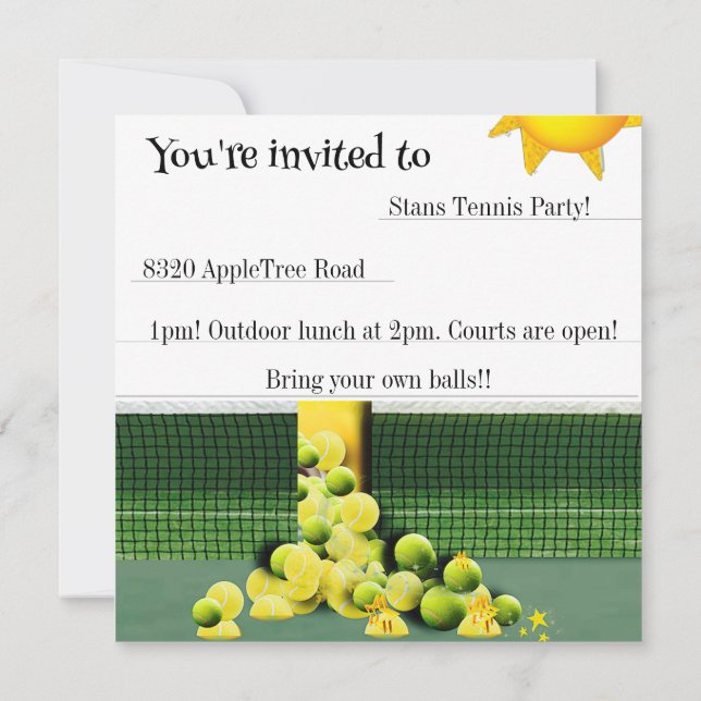 SUNSHINE MATCH Invitación (Reverso)