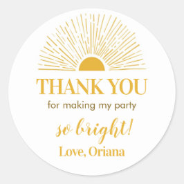 Sunshine Pegatina Labels Birthday Baby Shower
