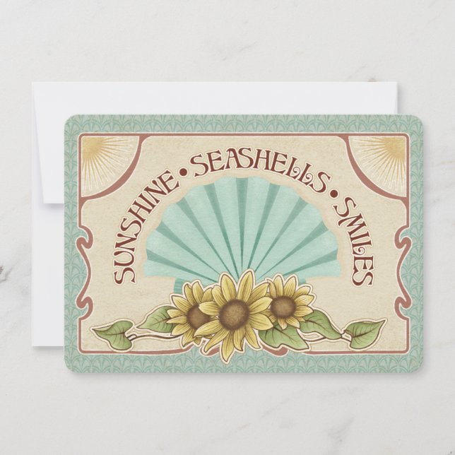 Sunshine Seashells Smiles Vintage Vibes (Anverso)