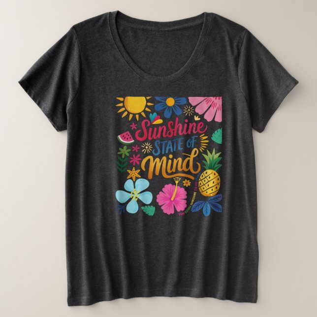 Sunshine State of Mind Plus Size T-Shirt (Anverso del diseño)