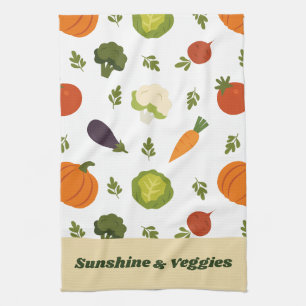 Sunshine & Veggies Cute Kitchen Toalla
