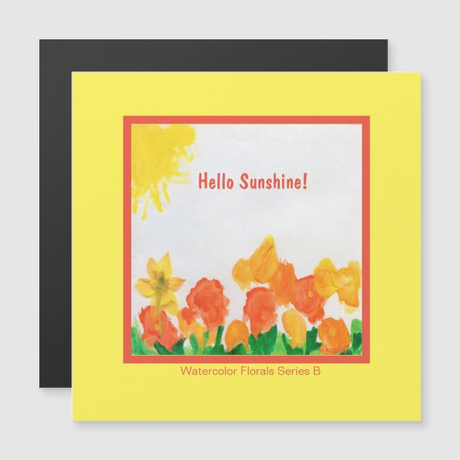 Sunshine Watercolor Floral (Anverso/Reverso)