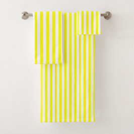 Sunshine Yellow and White Striped