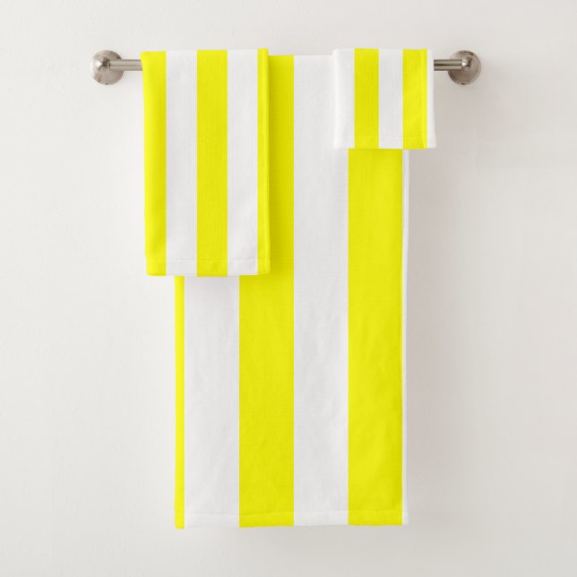 Sunshine Yellow and White Striped Print (In situ)