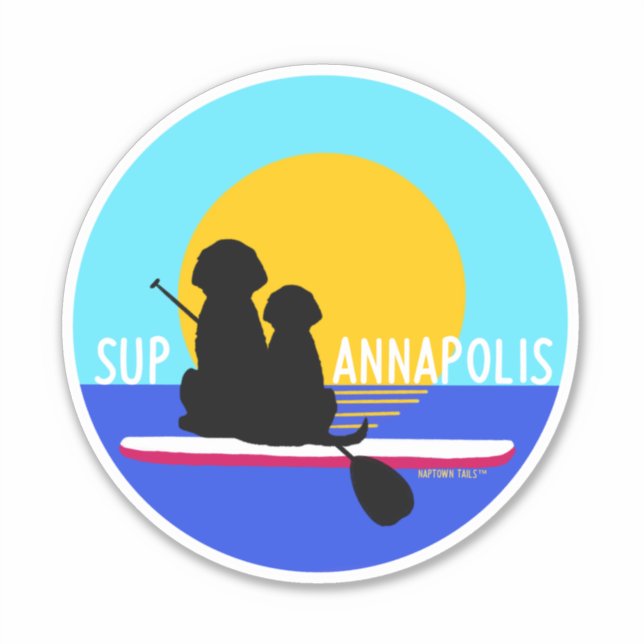 SUP Annapolis Dogs Vinyl Pegatina (Anverso)