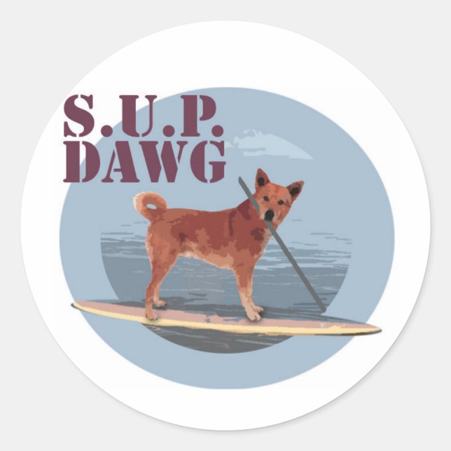 SUP Dawg pegatina (Anverso)