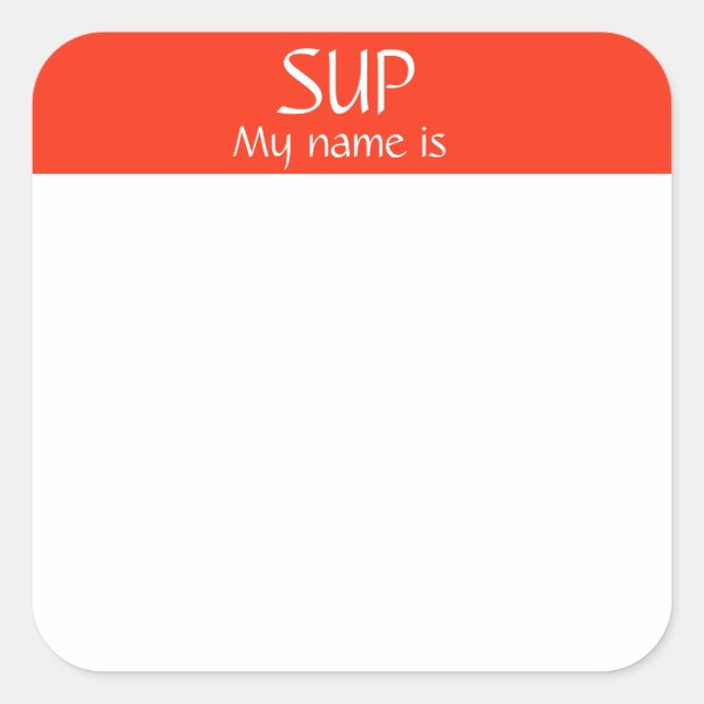 SUP Nombre Etiqueta Pegatina Fiesta divertida (Anverso)