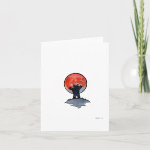 "Super Blue Blood Moon", tarjeta de felicitación e