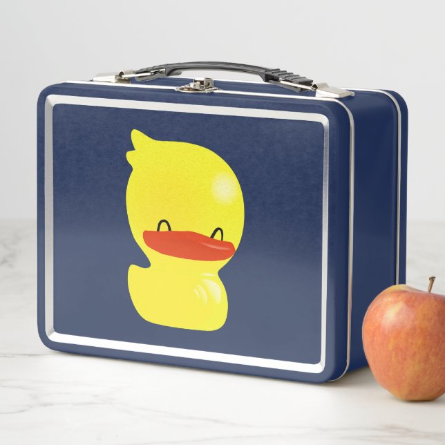 Super Cute Ducky Dark Blue Lunch Box (In situ)