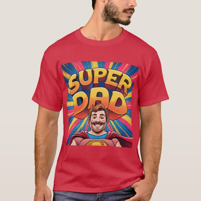 Super Dad - Camiseta retro para papá (Anverso)