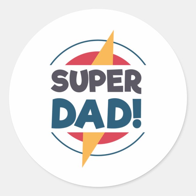 Super Dad Feliz Día del Padre | PEGATINA (Anverso)