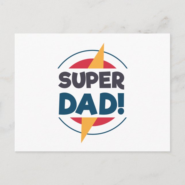 Super Dad Feliz Día del Padre | Postal (Anverso)