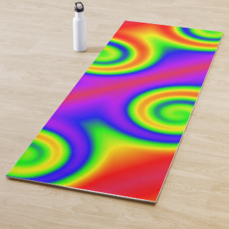 Super Groovy Rainbow Swirls Yoga Mat