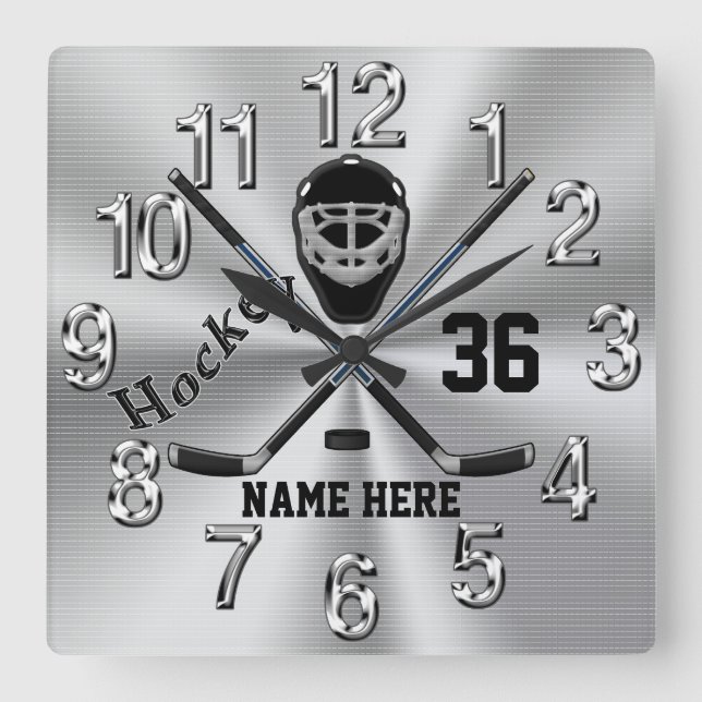 Super Guay PERSONALIZADO reloj de hockey para niño (Anverso)