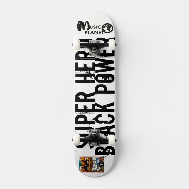 SUPER HÉROE SKATEBOARD PODER NEGRO (Anverso)
