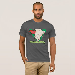 Super héroes, no camiseta del vegano de la comida