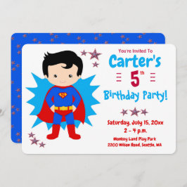 Super Kid - Invitación a la fiesta de cumpleaños d