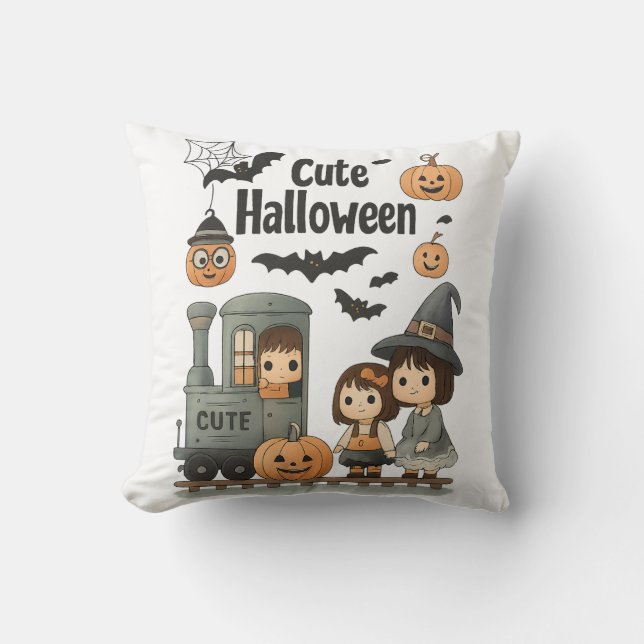 Súper lindo almohada de Halloween - Hogar espeluzn (Anverso)