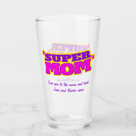 Super Mamá personalizado mensaje gráfico rosa mora