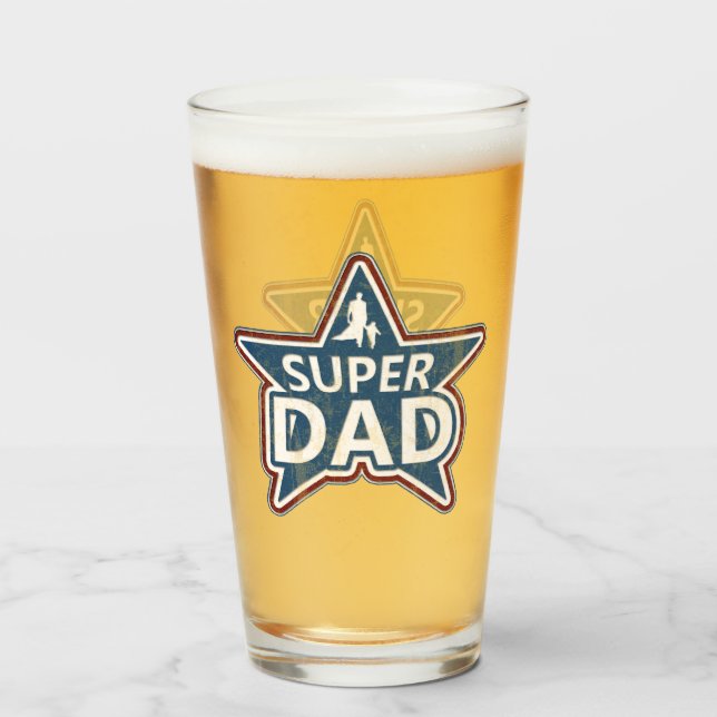 Súper Papá Rojo Blanco y Azul (Anverso (lleno))