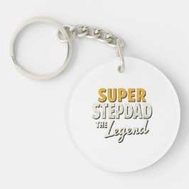 Super Papá Sustituto la Leyenda Llavero Regalo Con