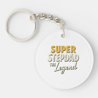 Super Papá Sustituto la Leyenda Llavero Regalo Con