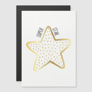 Super Star felicita tarjeta magnética Gold Star