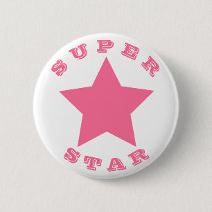 SUPER STAR   Gran botón Estrella Rosa