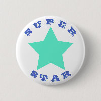 SUPER STAR | Gran botón Estrella Verde azulada