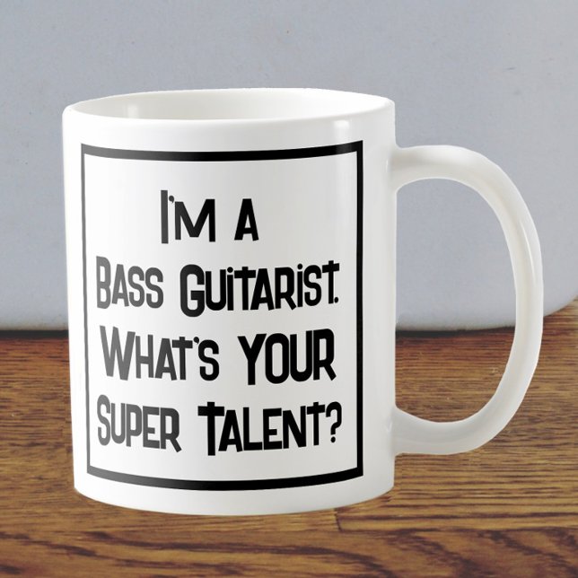 Super Talento de Bajista. Taza de Café (Subido por el creador)