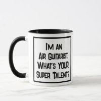 Super Talento del Guitarista Aéreo. Dos tazas de c