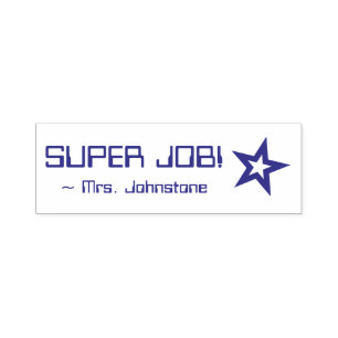 "¡SUPER TRABAJO!" + Sello de goma