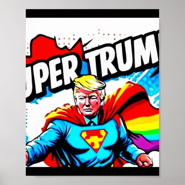 Super Trump de arcoiris - Impresión de arte pop vi (Frente)