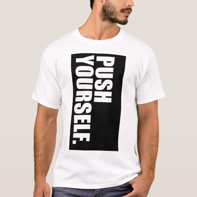 SUPÉRATE. CAMISETA CON TEXTO IMPRESO (Anverso)