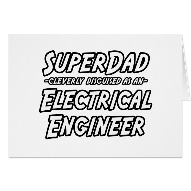 SuperDad... Ingeniero eléctrico (Anverso (Horizontal))