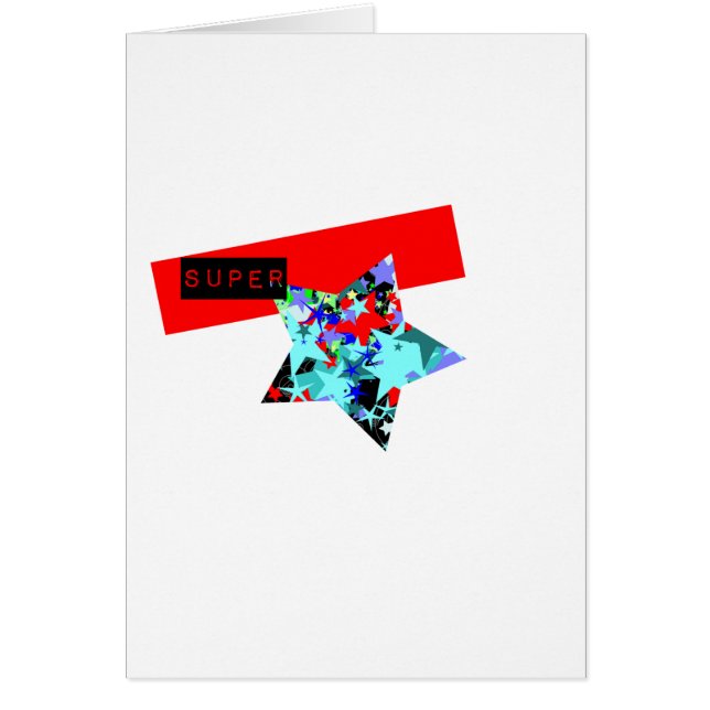 Superestrella retra en Día-Glo (Frente)