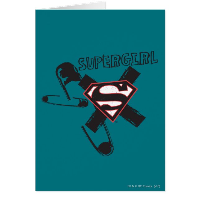 Supergirl Black Safety Pins (Frente)