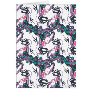 Supergirl Color Splash Swirls Patrón 3
