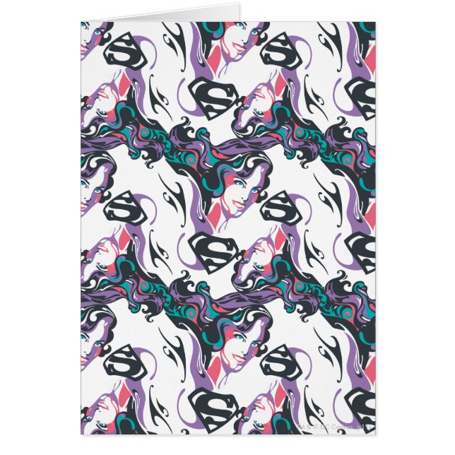 Supergirl Color Splash Swirls Patrón 3 (Frente)