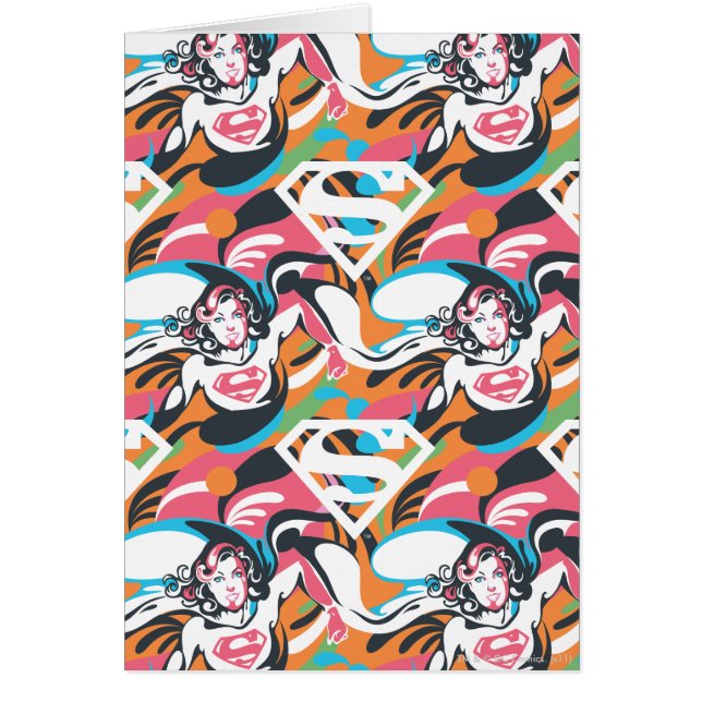 Supergirl Color Splash Swirls Patrón 4 (Frente)