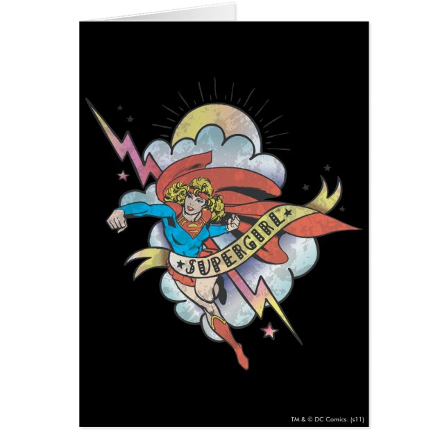 Supergirl Flying Lightning Tattoo (Frente)