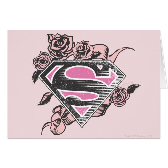 Supergirl Logo with Roses (Anverso (Horizontal))