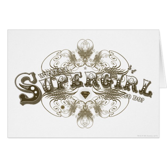 Supergirl Qué es un Chica hacer Brown (Anverso (Horizontal))