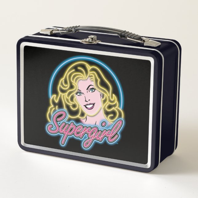 Supergirl Retro Neon Lights Graphic (Anverso)